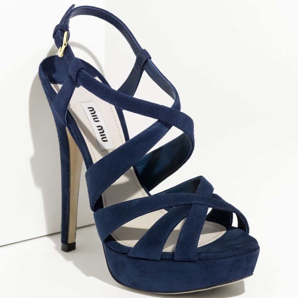 Miu Miu Strappy Navy Heels